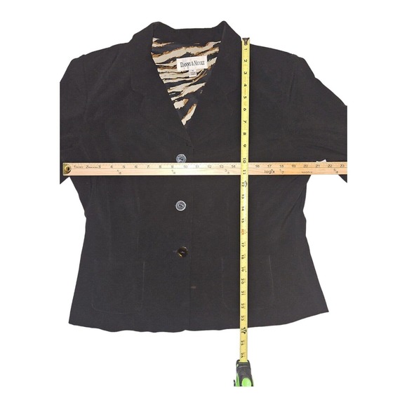 Danny & Nicole Blazer Women's 14 Pockets Button Up Long Sleeve Black - Picture 2 of 11